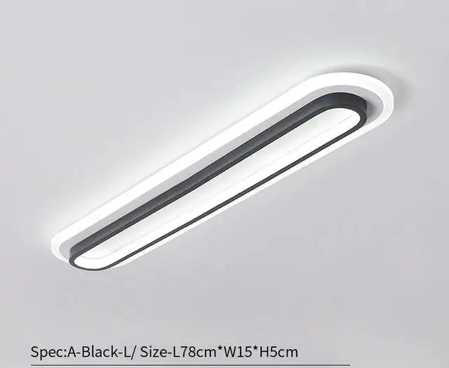 Modern LED strip ceiling light for indoor lighting