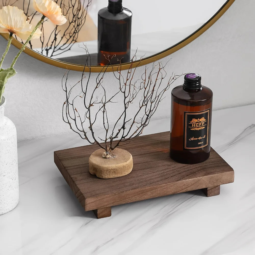 wooden tray for bathroom and kitchen decoration