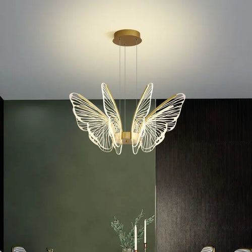 Modern acrylic butterfly chandelier for interior decoration - vue 3 sur 8