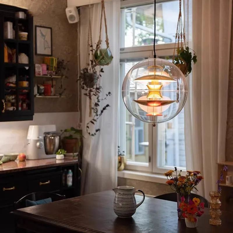 Modern Danish design acrylic chandelier for interior decoration - vue 3 sur 9