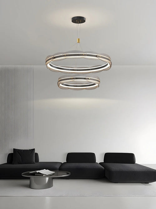 Modern designer chandelier for living room and restaurant pendant lighting - vue 4 sur 12