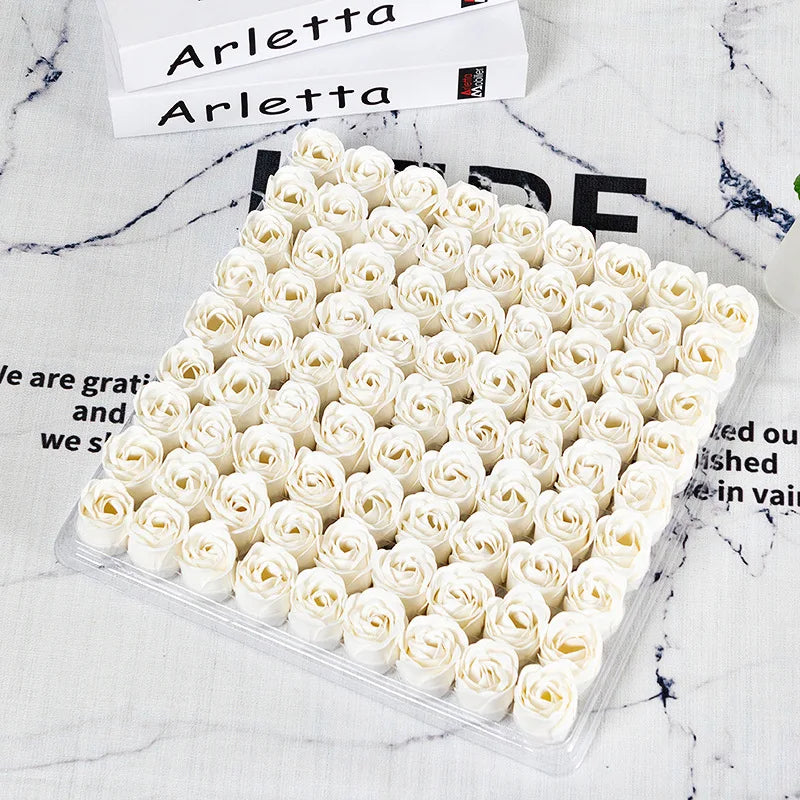 Set of 81 artificial soap roses for decorations and gifts - vue 12 sur 18