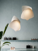 Japanese wabi sabi fabric designer LED pendant light for living room, dining room and home decor