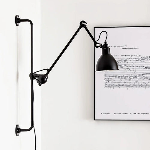 American style wall lamp with plug and rotating lampshade - vue 2 sur 12