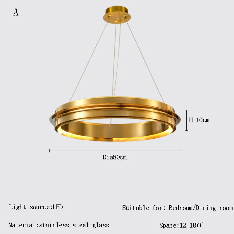 Minimalist Italian post-modern creative LED chandelier