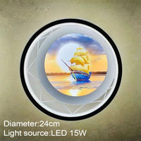 Modern round LED wall light