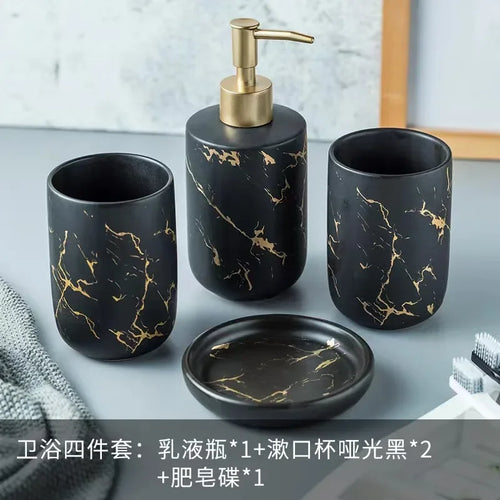 ceramic bottles for soap, shampoo and shower gel - vue 9 sur 14