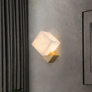 Modern nordic marble LED wall light in American gold bronze
