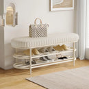 soft flannel leather ottoman shoe stool pouf and cushion