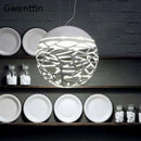 Modern hollow iron pendant light bird cage industrial decoration