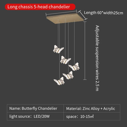 Nordic crystal LED pendant light for modern decoration - vue 15 sur 18