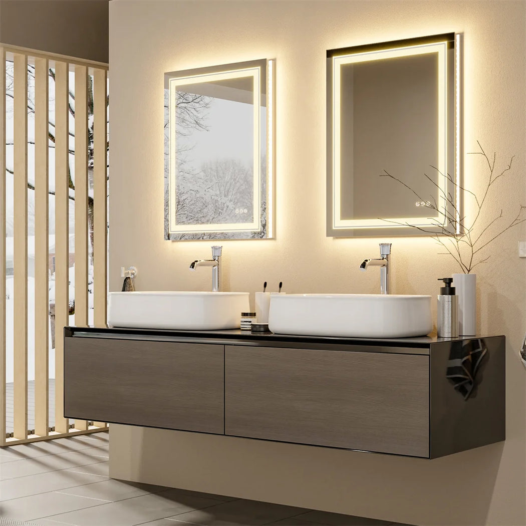 Luxury crystal clear dimmable waterproof LED mirror