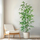 Set of 4 artificial bamboo branches for festive indoor decoration