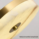White marble and copper pendant light for elegant interiors