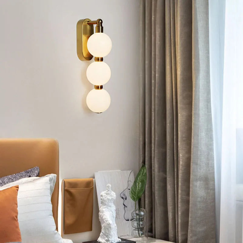Dimmable acrylic globe wall light