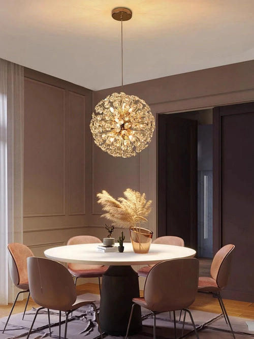 Modern crystal chandelier with creative dandelion design - vue 3 sur 16