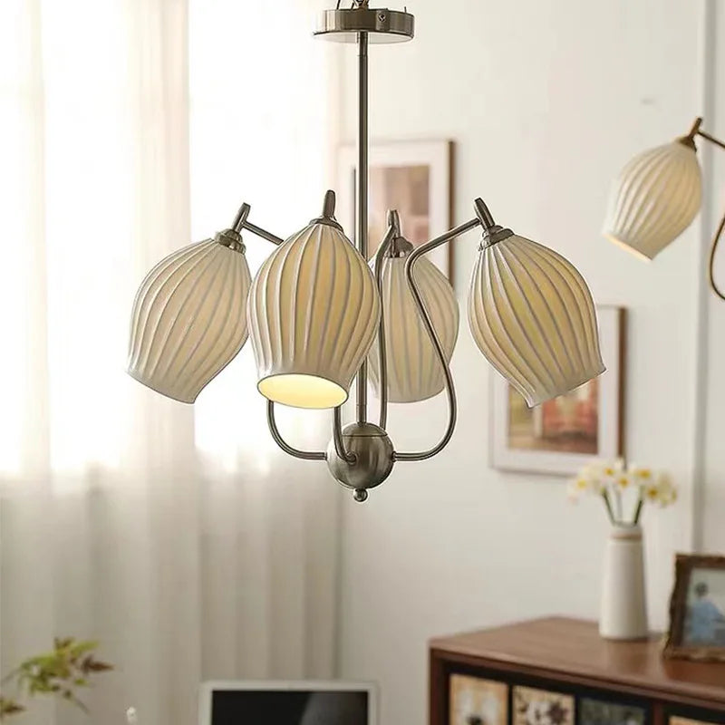 Bauhaus ceramic chandelier for an elegant and modern interior - vue 4 sur 16