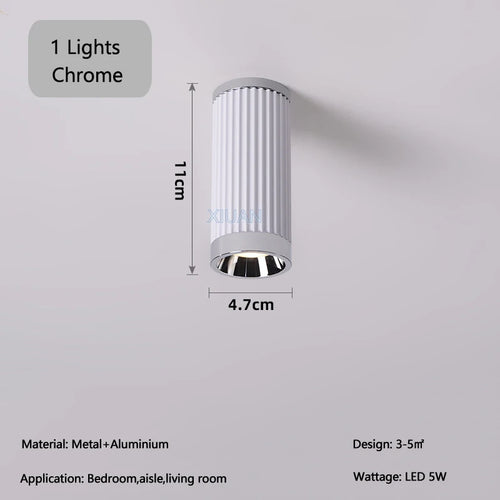 Surface Mount Cloakroom Ceiling Lamps 350 Degree Adjustable LED Spotlight Living Room Aisle Hallway Stair Ceiling Light White - vue 12 sur 14