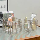 Square stainless steel storage basket for organising your home
