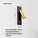 Rotating LED wall light with switch for reading