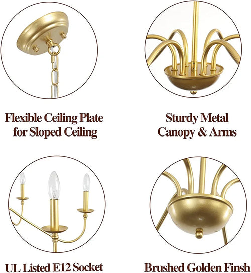 American decorative chandelier for an elegant and modern interior - vue 4 sur 7