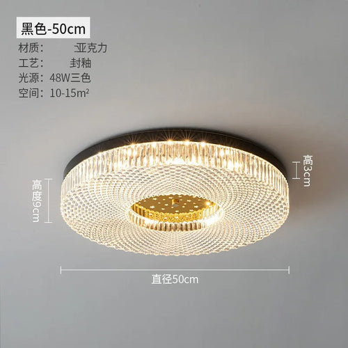 Modern LED ceiling light with creative acrylic design for indoor use
