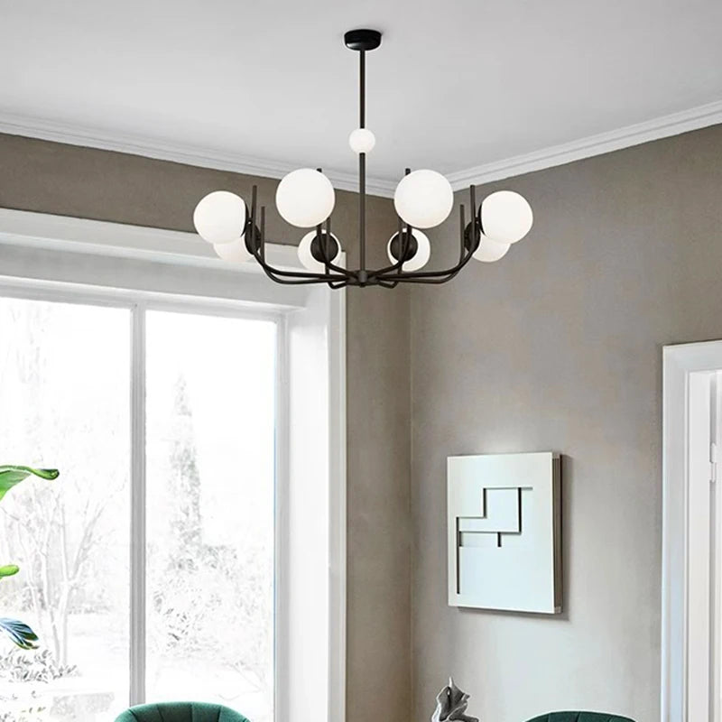 Modern LED pendant chandelier for indoor lighting - vue 5 sur 6