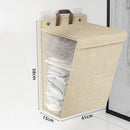 Multifunctional wall-mounted foldable adhesive laundry basket for clothes