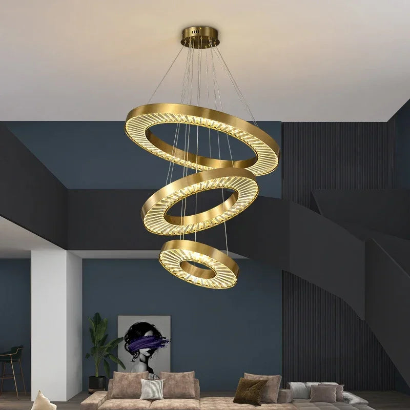 Designer LED crystal chandelier for elegant interiors