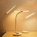 Foldable gooseneck touch LED desk lamp with eye protection