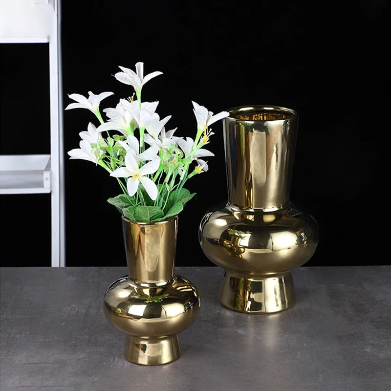 medieval Nordic European style galvanized silver vase for flowers