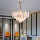 Luxury marble and copper Chinese minimalist pendant light