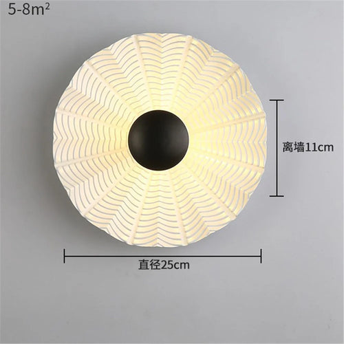 Nordic round metal LED wall light for modern interiors - vue 24 sur 23