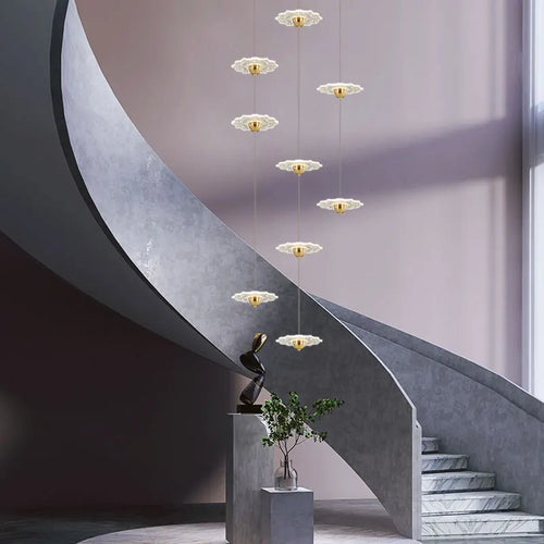 Modern LED chandelier for decorative indoor lighting - vue 3 sur 26