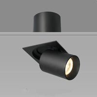 Square telescopic recessed LED spotlight with flexible rotation for home