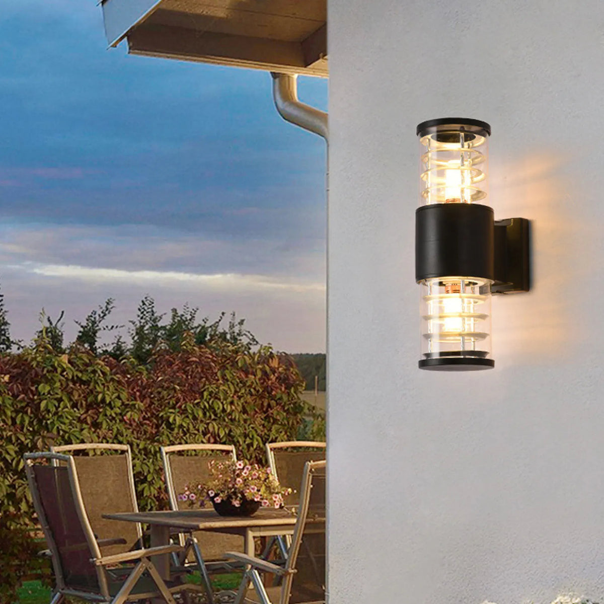 10.5x20cm E27 outdoor pathway light waterproof ABS garden lamp post no bulb - vue 4 sur 6