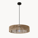 Southeast Asian style rattan pendant light with adjustable cord