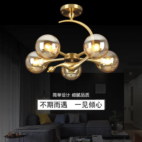 Simple post-modern Nordic chandelier in modern American style - vue 3 sur 14