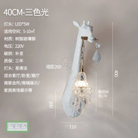 decorative LED resin and crystal giraffe wall light