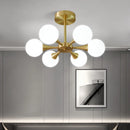 Nordic white glass chandelier for indoor lighting