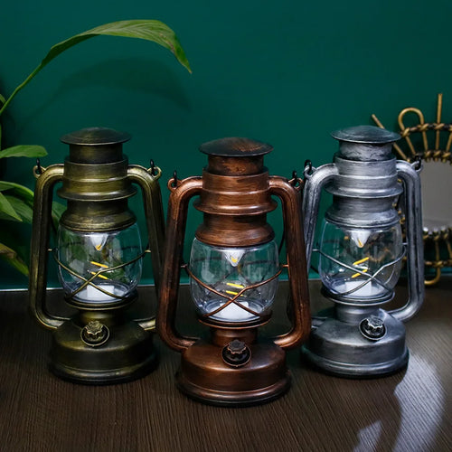 Retro waterproof camping lamp for tent and outdoor atmosphere - vue 4 sur 8