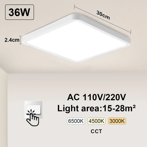 Tuya smart LED ceiling light with app and voice control, Alexa and Google compatible, remote control for living room and bedroom - vue 16 sur 22