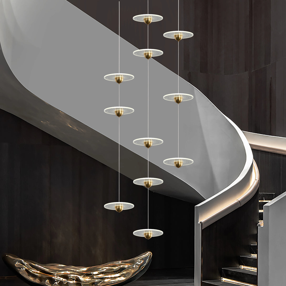 Modern designer chandelier for contemporary indoor lighting