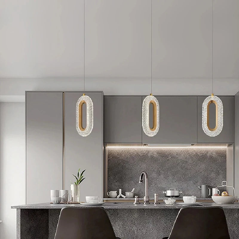 Modern geometric crystal chandelier for interior decoration - vue 5 sur 10