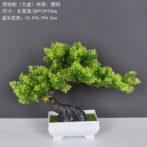 Artificial bonsai plant in plastic for interior decoration - vue 4 sur 41