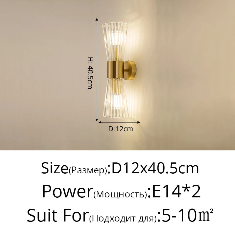 Luxury and modern crystal wall light for hotel - vue 11 sur 11