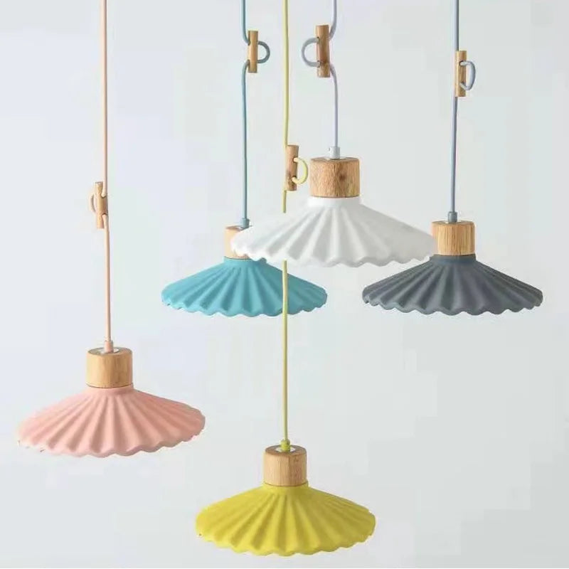 Modern Nordic style colourful macaron pendant light