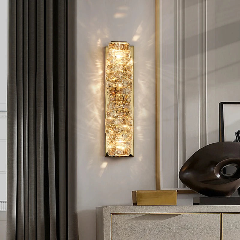 Modern k9 crystal wall light for elegant decor