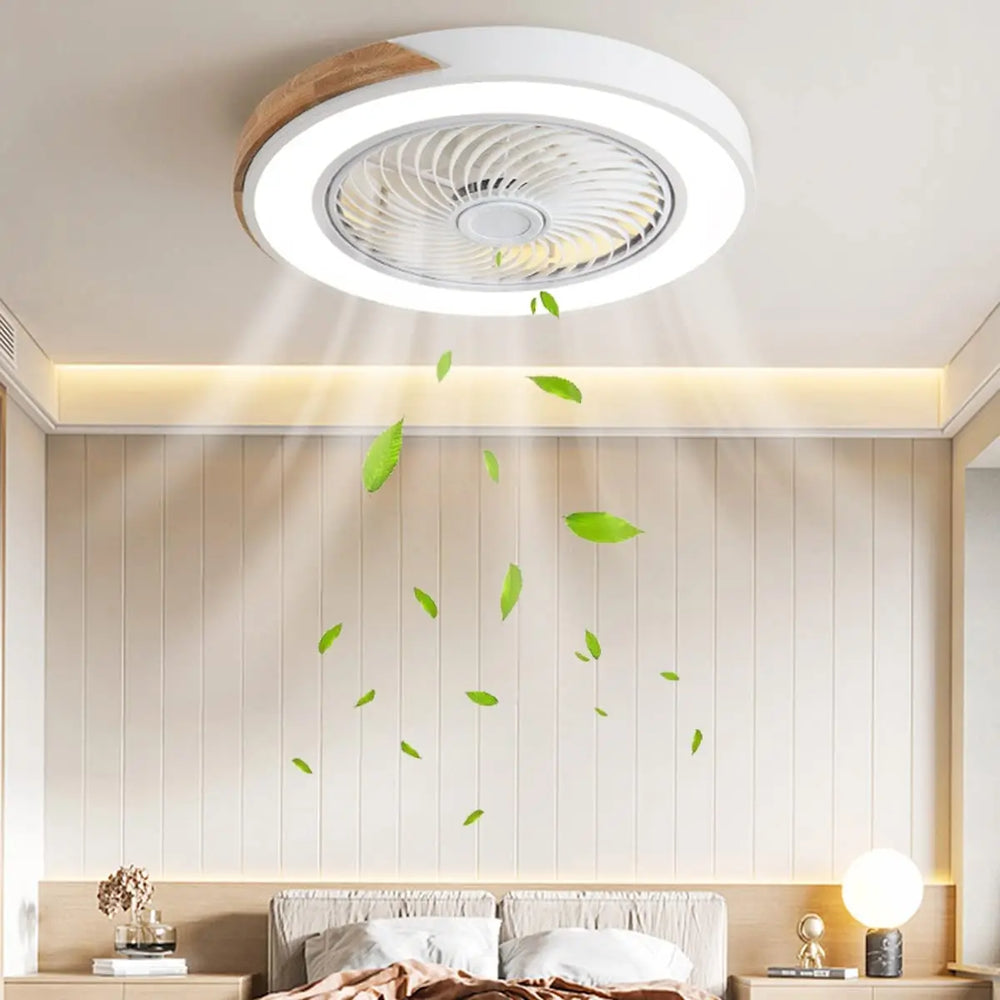 Wooden ceiling light with remote control and variable 3-colour LED