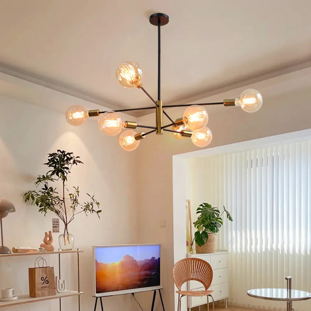 Modern nordic pendant chandelier for ceiling, home decor, living room, bedroom, indoor light E27 G95 G125 opal bulb